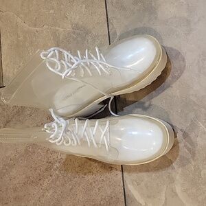 Jeffrey Campbell Clear Plastic Platform boots